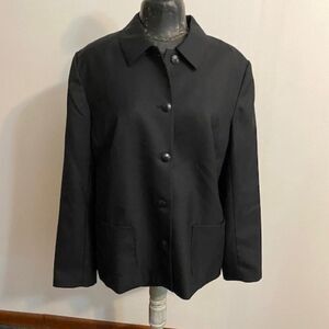 Appleseed's Black button front blazer, size 18